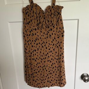 Trixxi Brown and Black Midi Dress